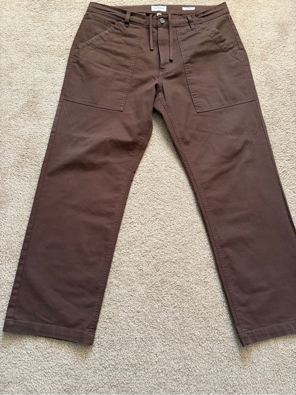 Goodfellow & Co Brown Straight-Leg Chinos